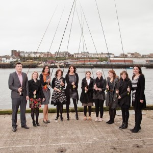 ladies beginners on the North Shields Fish Quays during their lunch break
