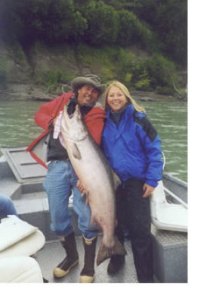 Betty Bauman with a Chuck Salmon
