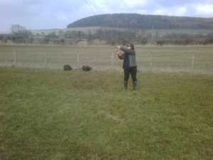 Vicky showing us all how to double haul