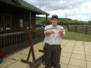 Lesley Johnston at Chatton Trout Fishery