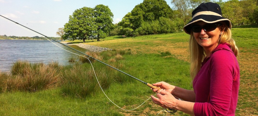 Anne Woodcock organises fishing days for women. She is the Marketing Director at FishPal and has a weekly show on CVFM Radio