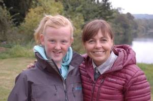 Filming for Discovery Channel with junior angler Ella wearing Patagonia