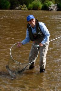 Anne with her sea trout