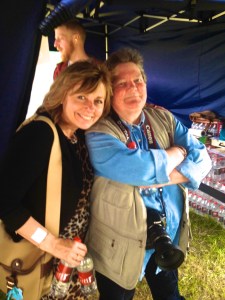 Helen and Anne waiting for a shooting lesson